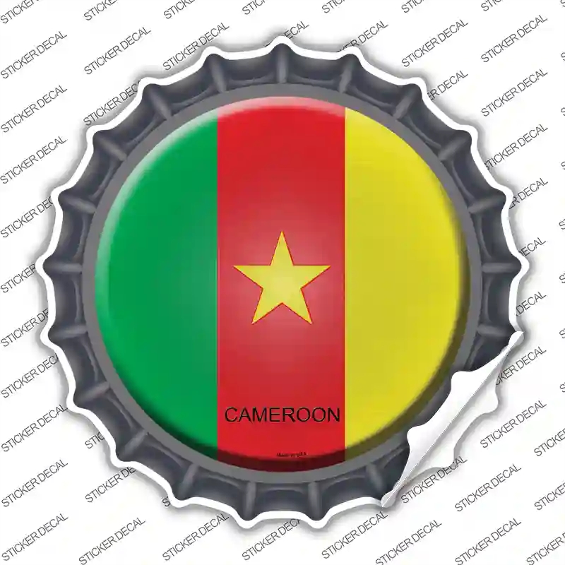 BC-222s-S Cameroon Country Novelty Bottle Cap Sticker Decal - Small