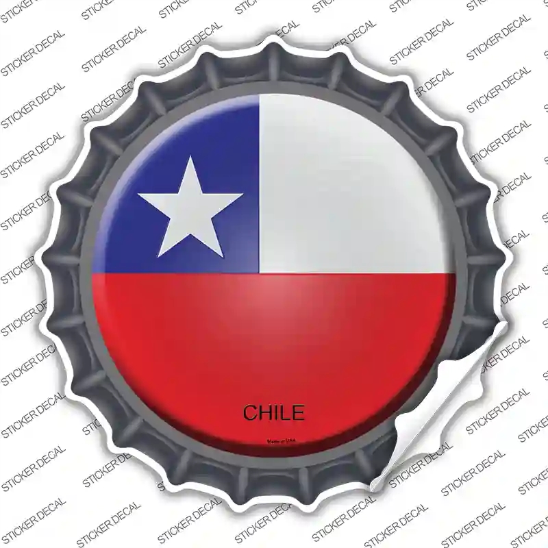 BC-231s-XL Chile Country Novelty Bottle Cap Sticker Decal - Extra Large