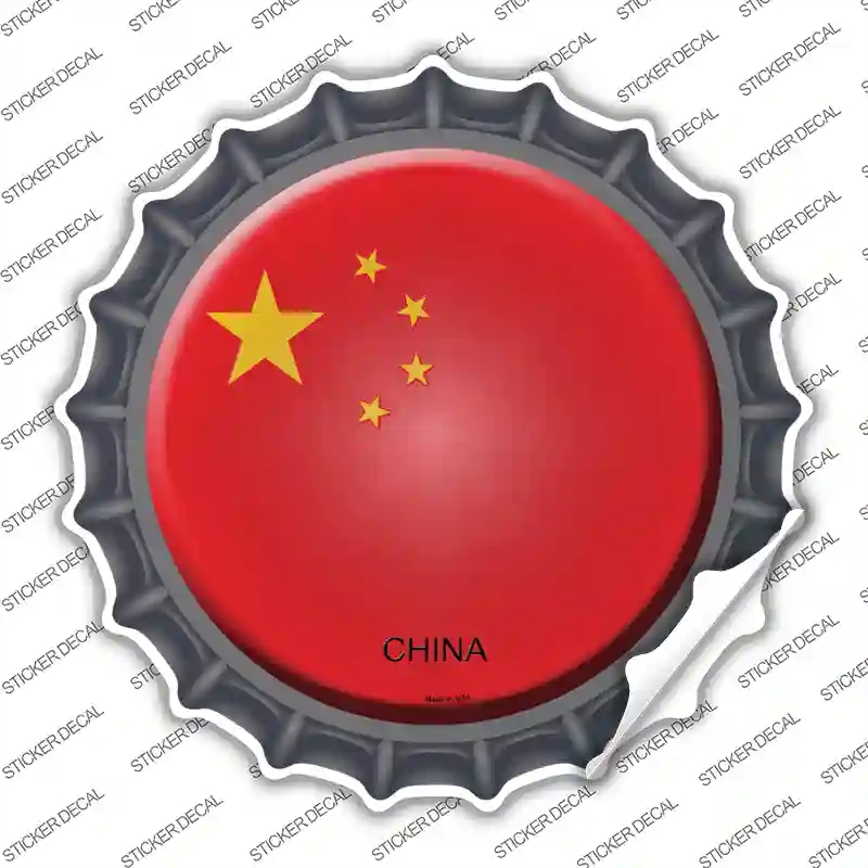 BC-232s-L China Country Novelty Bottle Cap Sticker Decal - Large