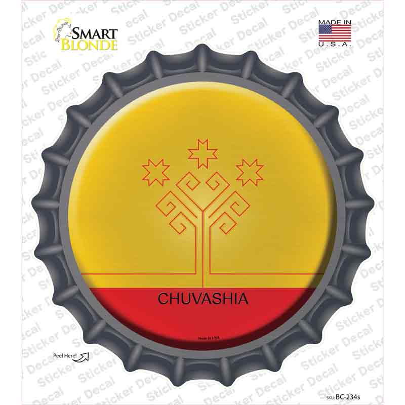 BC-234s-M Chuvashia Country Novelty Bottle Cap Sticker Decal - Medium