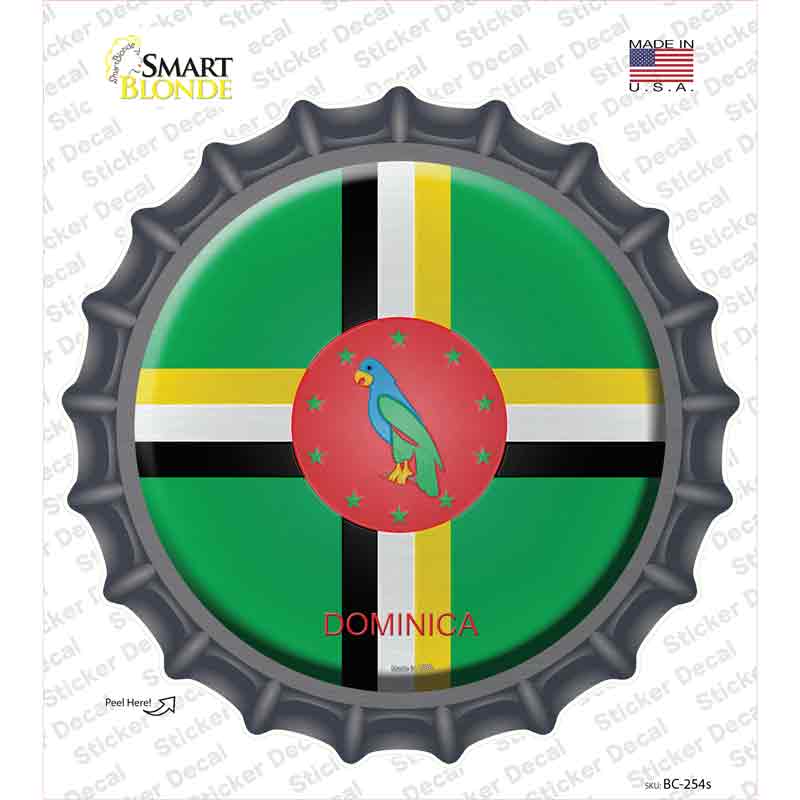 BC-254s-M Dominica Country Novelty Bottle Cap Sticker Decal - Medium