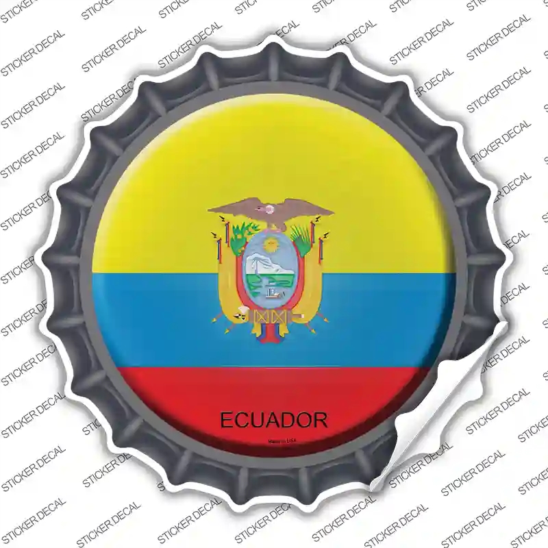 BC-257s-XL Ecuador Country Novelty Bottle Cap Sticker Decal - Extra Large