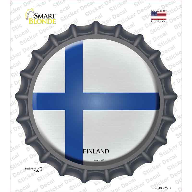 BC-268s-M Finland Country Novelty Bottle Cap Sticker Decal - Medium