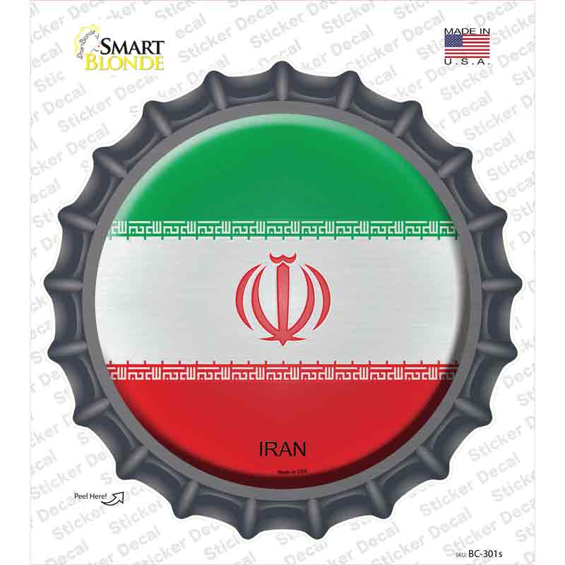 BC-301s-M Iran Country Novelty Bottle Cap Sticker Decal - Medium