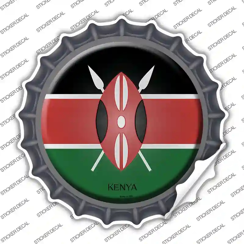 BC-317s-S Kenya Country Novelty Bottle Cap Sticker Decal - Small
