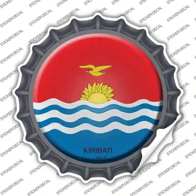 BC-319s-S Kiribati Country Novelty Bottle Cap Sticker Decal - Small