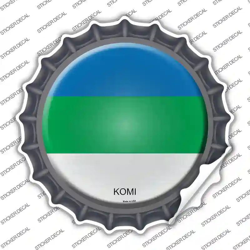 BC-320s-S Komi Country Novelty Bottle Cap Sticker Decal - Small