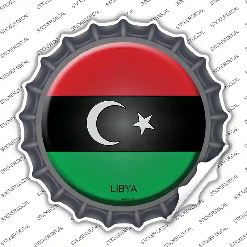 BC-332s-S Libya Country Novelty Bottle Cap Sticker Decal - Small