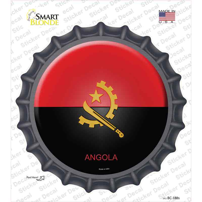 BC-188s-M Angola Country Novelty Bottle Cap Sticker Decal - Medium