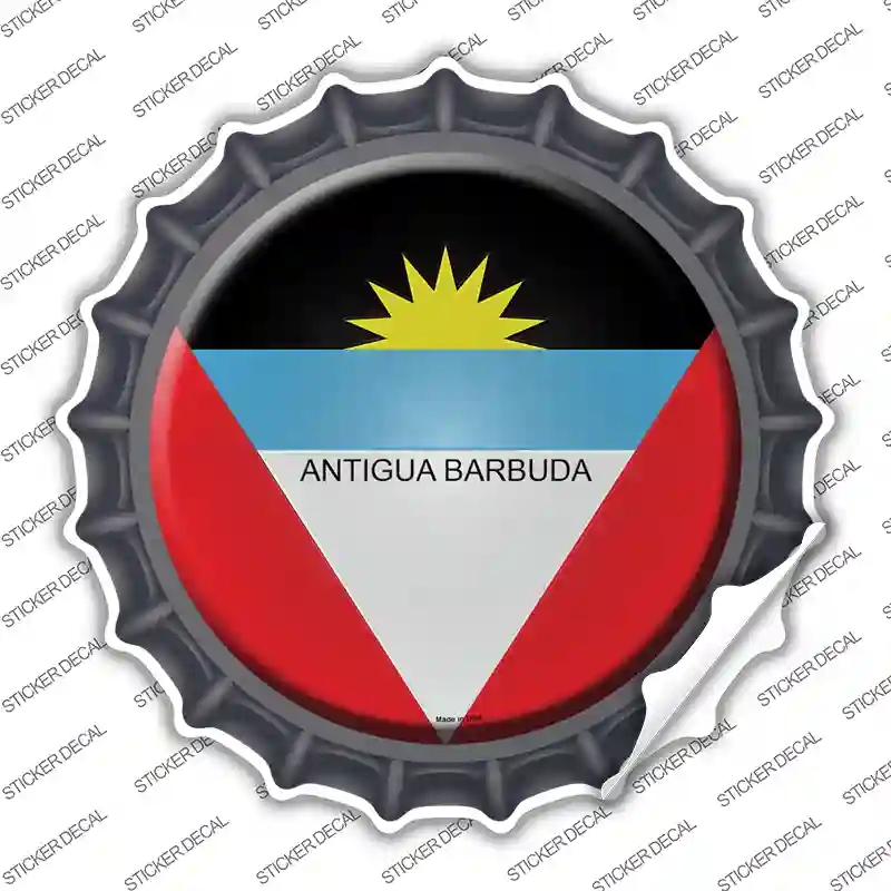 BC-192s-S Antigua Barbuda Novelty Bottle Cap Sticker Decal - Small