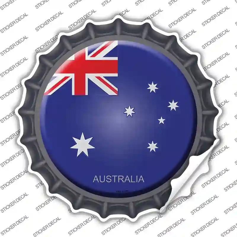 BC-196s-XL Australia Novelty Bottle Cap Sticker Decal - Extra Large