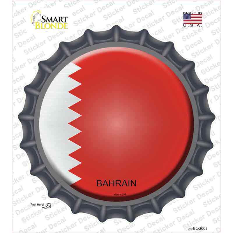 BC-200s-M Bahrain Country Novelty Bottle Cap Sticker Decal - Medium