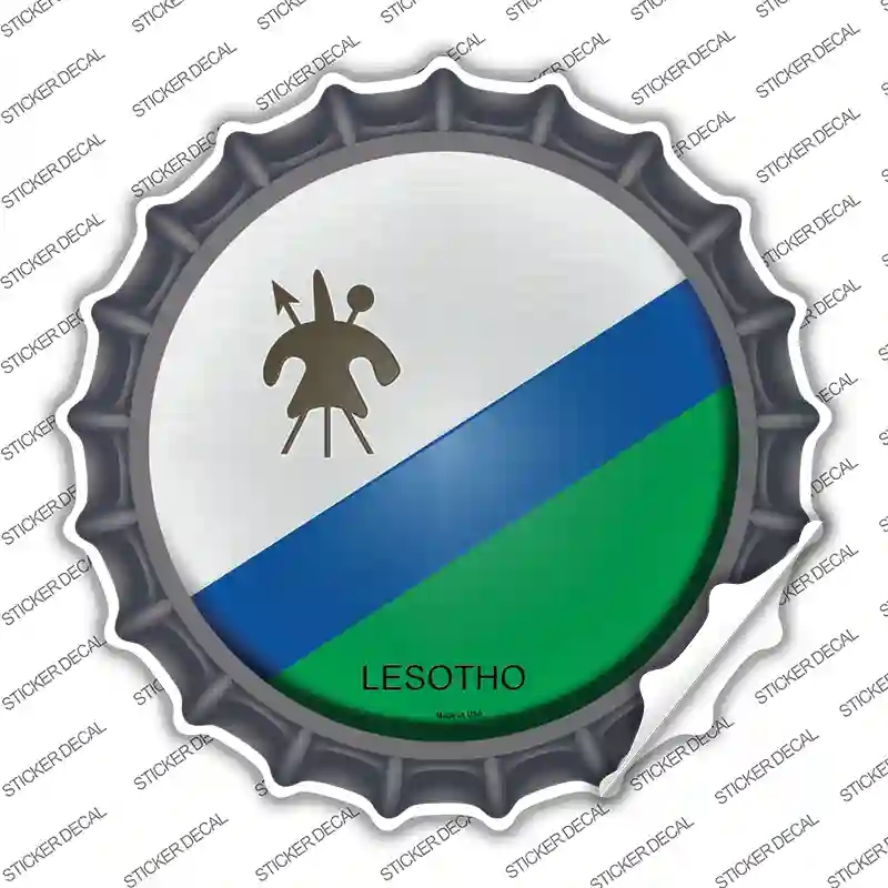 BC-330s-S Lesotho Country Novelty Bottle Cap Sticker Decal - Small