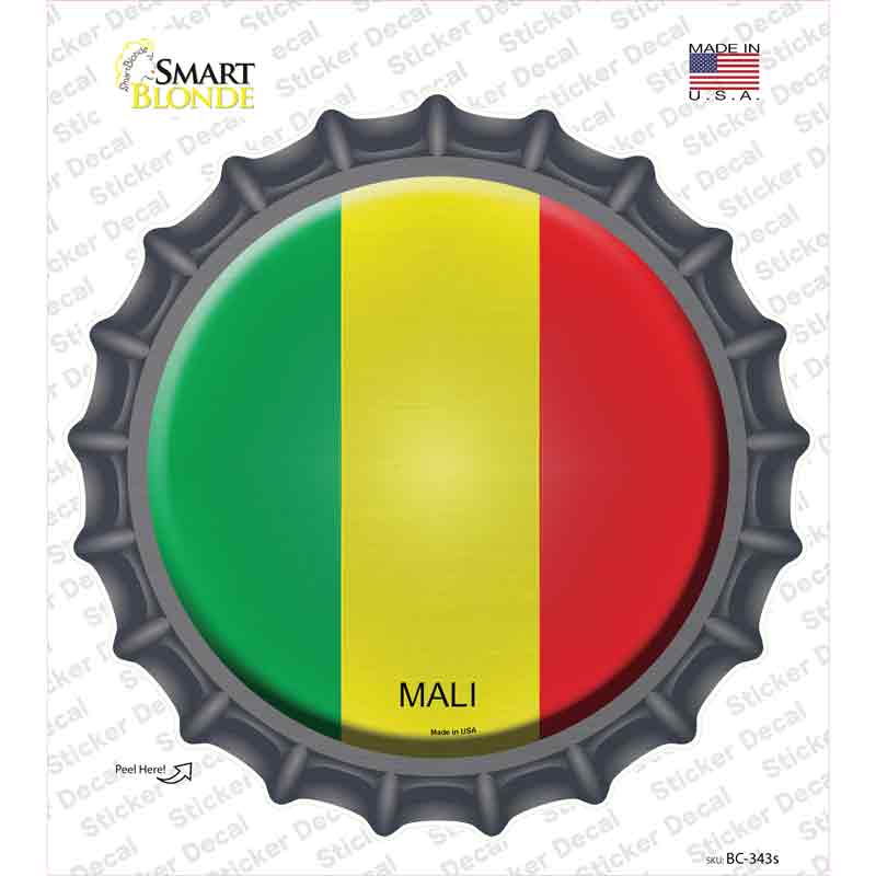 BC-343s-M Mali Country Novelty Bottle Cap Sticker Decal - Medium