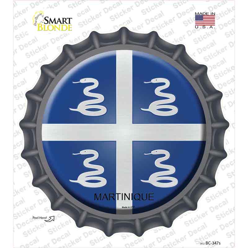 BC-347s-M Martinique Country Novelty Bottle Cap Sticker Decal - Medium