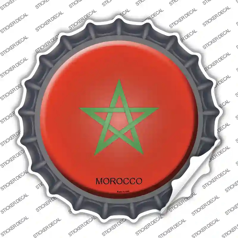 BC-359s-S Morocco Country Novelty Bottle Cap Sticker Decal - Small