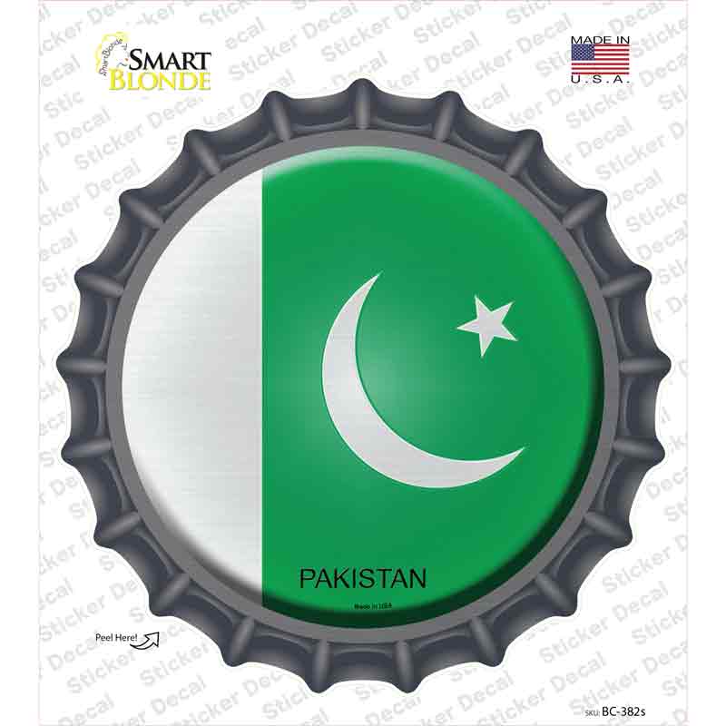 BC-382s-M Pakistan Country Novelty Bottle Cap Sticker Decal - Medium