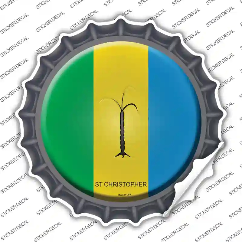 BC-423s-XL St Christopher Country Novelty Bottle Cap Sticker Decal - Extra Large