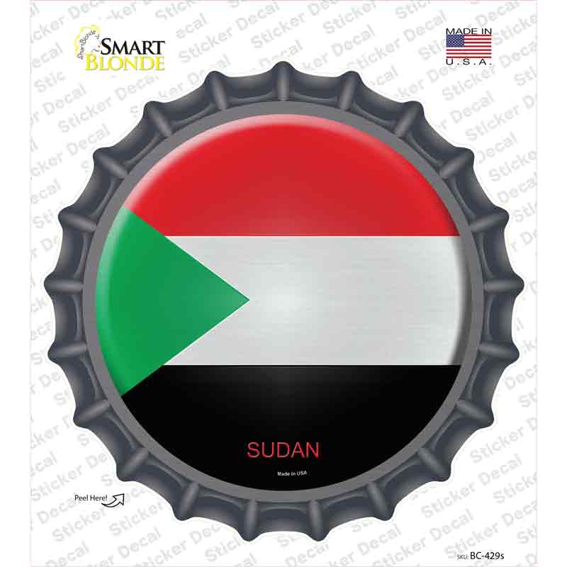 BC-429s-M Sudan Country Novelty Bottle Cap Sticker Decal - Medium