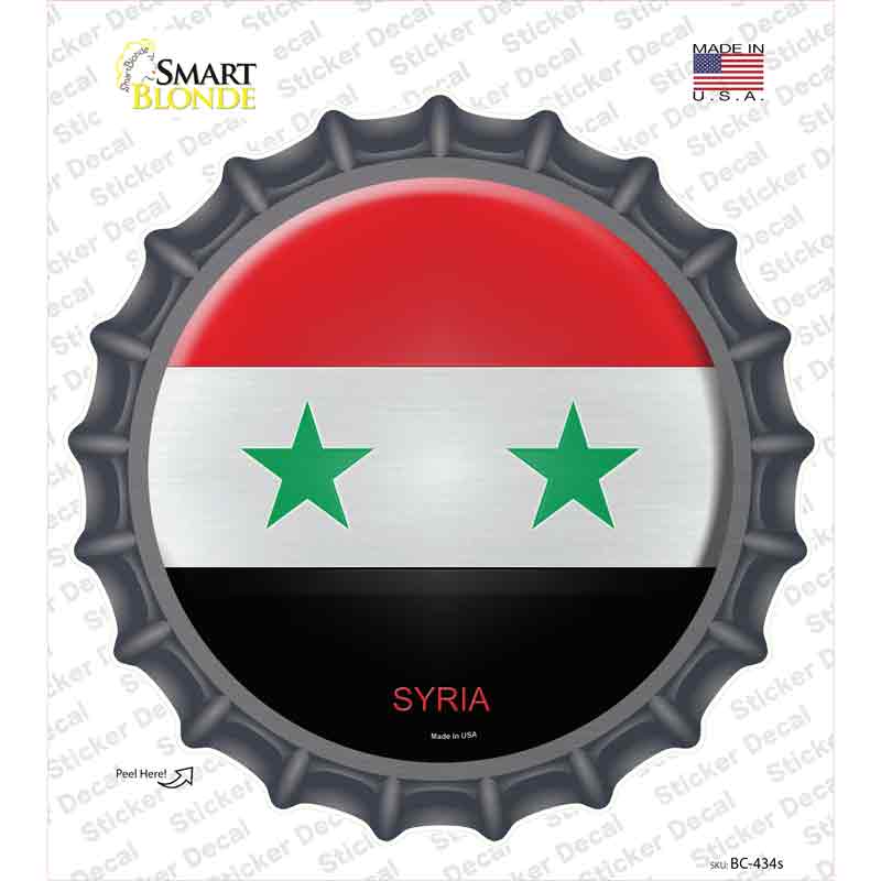 BC-434s-M Syria Country Novelty Bottle Cap Sticker Decal - Medium