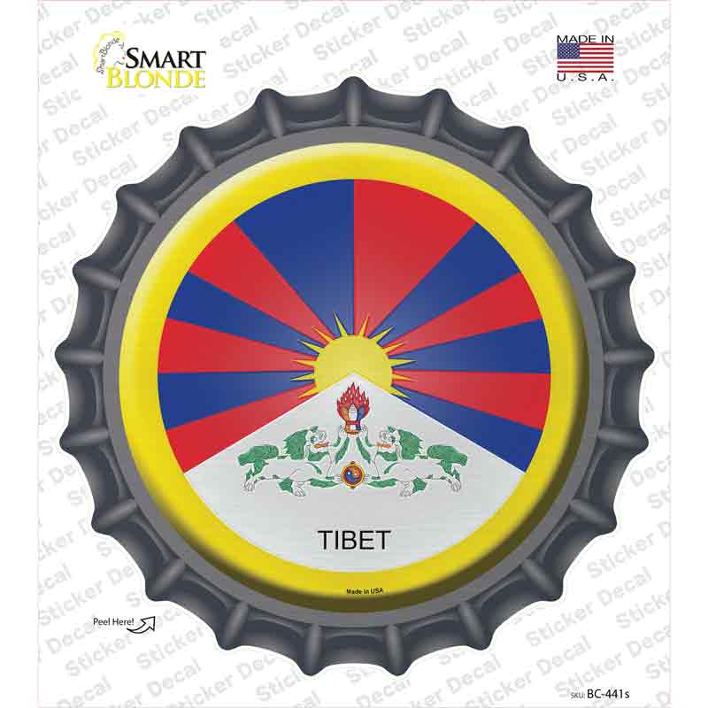 BC-441s-M Tibet Country Novelty Bottle Cap Sticker Decal - Medium