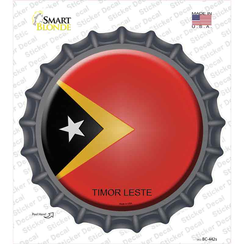 BC-442s-M Timor Leste Country Novelty Bottle Cap Sticker Decal - Medium