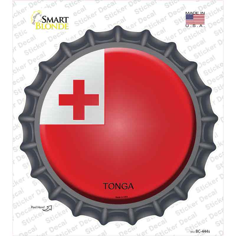 BC-444s-M Tonga Country Novelty Bottle Cap Sticker Decal - Medium