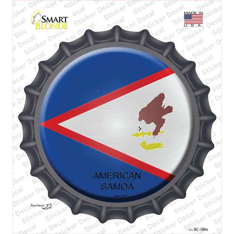 BC-186s-M American Samoa Country Novelty Bottle Cap Sticker Decal - Medium