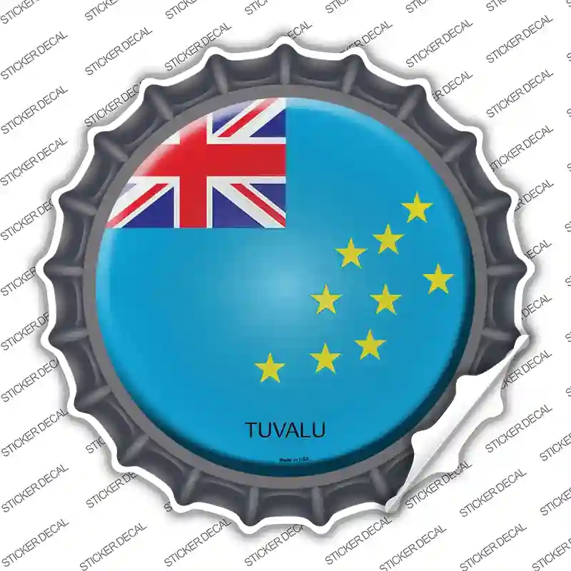 BC-456s-XL Tuvalu Country Novelty Bottle Cap Sticker Decal - Extra Large