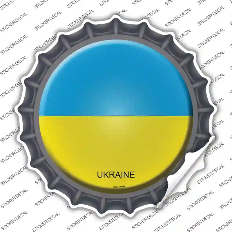 BC-459s-XL Ukraine Country Novelty Bottle Cap Sticker Decal - Extra Large
