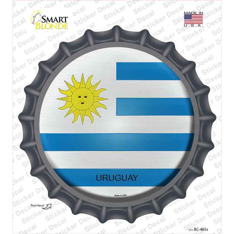 BC-465s-M Uruguay Country Novelty Bottle Cap Sticker Decal - Medium