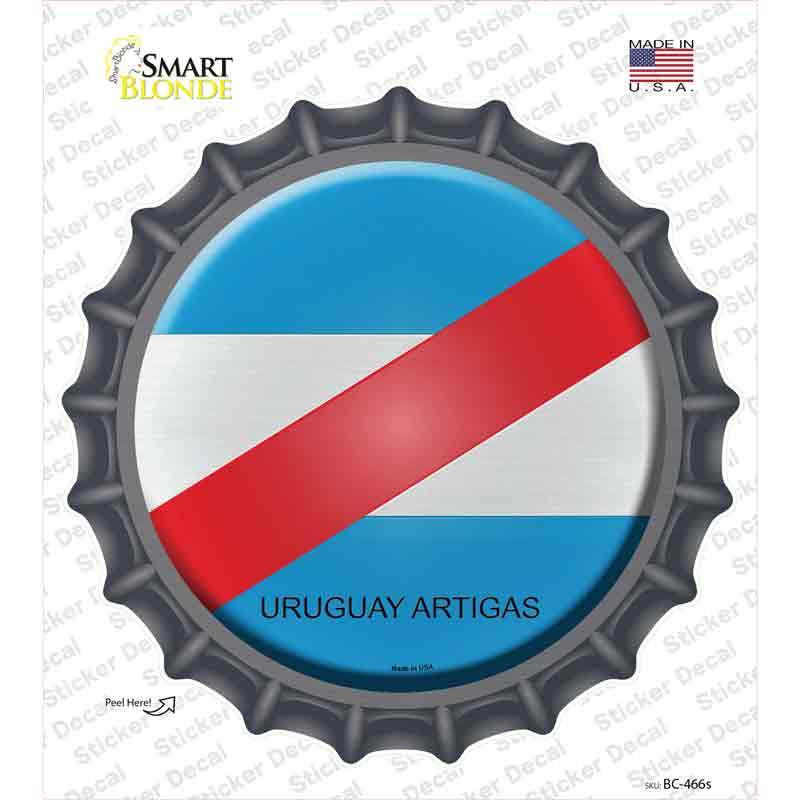 BC-466s-M Uruguay Artigas Country Novelty Bottle Cap Sticker Decal - Medium