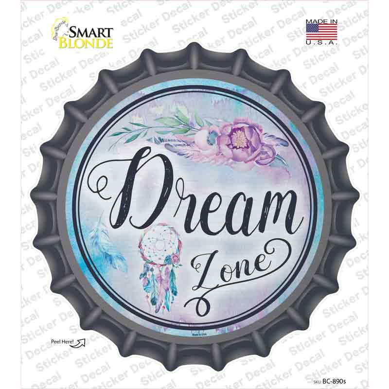 BC-890s-M Dream Zone Novelty Bottle Cap Sticker Decal - Medium