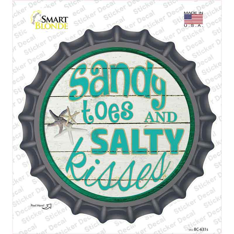 BC-631s-M Sandy Toes Novelty Bottle Cap Sticker Decal - Medium