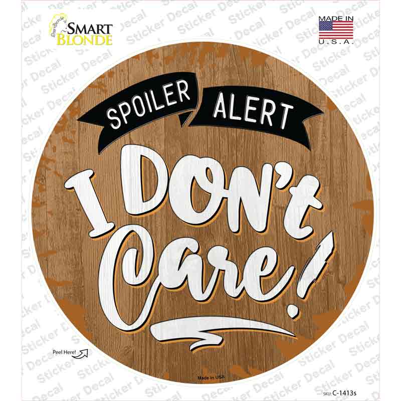 C-1413s-M Spoiler Alert Novelty Circle Sticker Decal - Medium