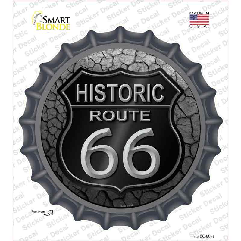 BC-809s-M Historic Route 66 Novelty Bottle Cap Sticker Decal - Medium