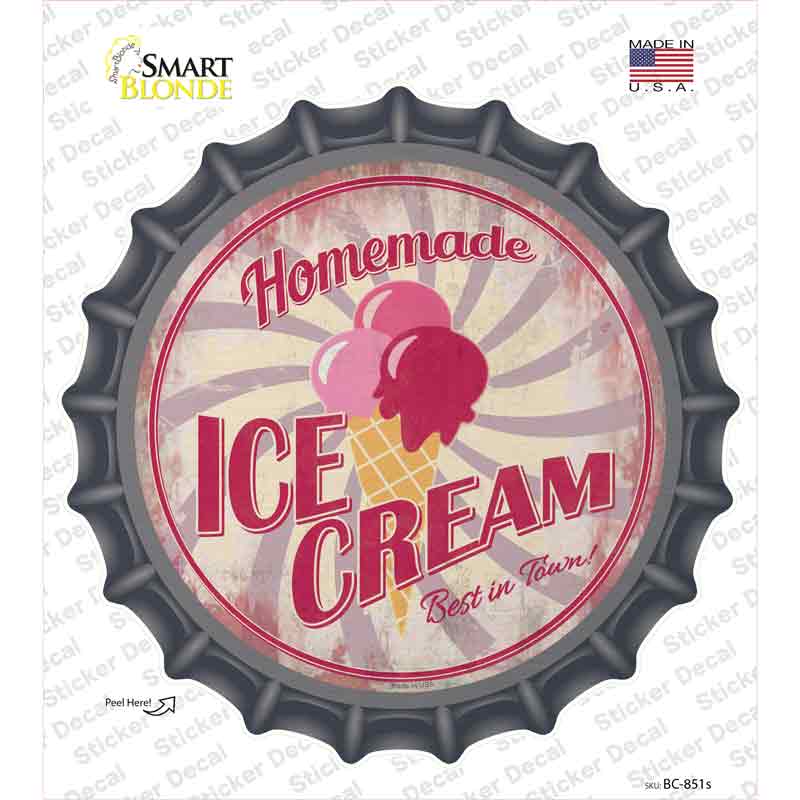 BC-851s-M Homemade Ice Cream Novelty Bottle Cap Sticker Decal - Medium