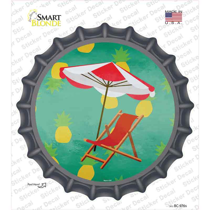 BC-976s-M Chair & Umbrella Novelty Bottle Cap Sticker Decal - Medium