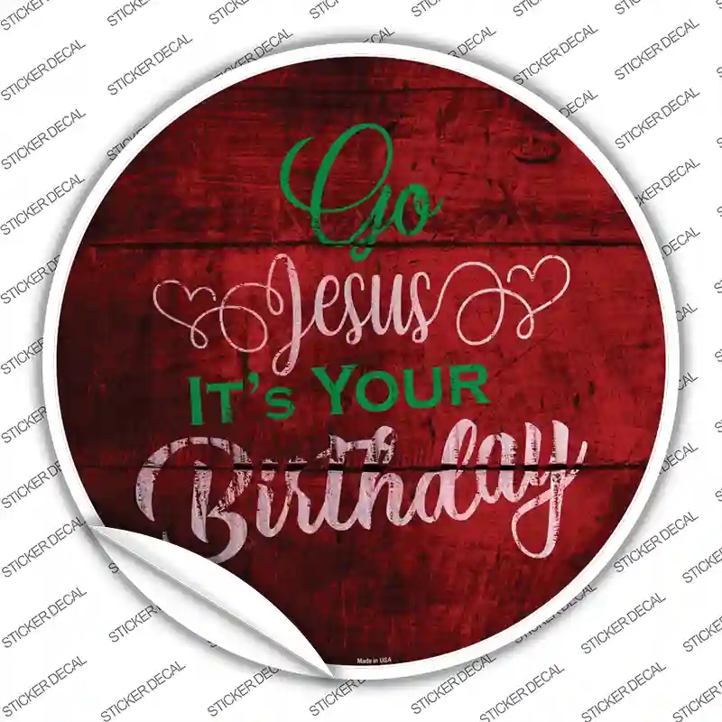 C-1002s-L Go Jesus Novelty Circle Sticker Decal - Large
