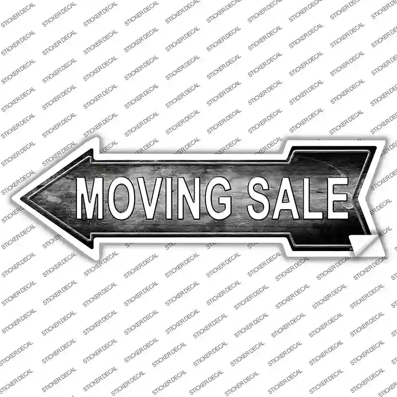 A-687s-S Moving Sale Left Novelty Arrow Sticker Decal - Small