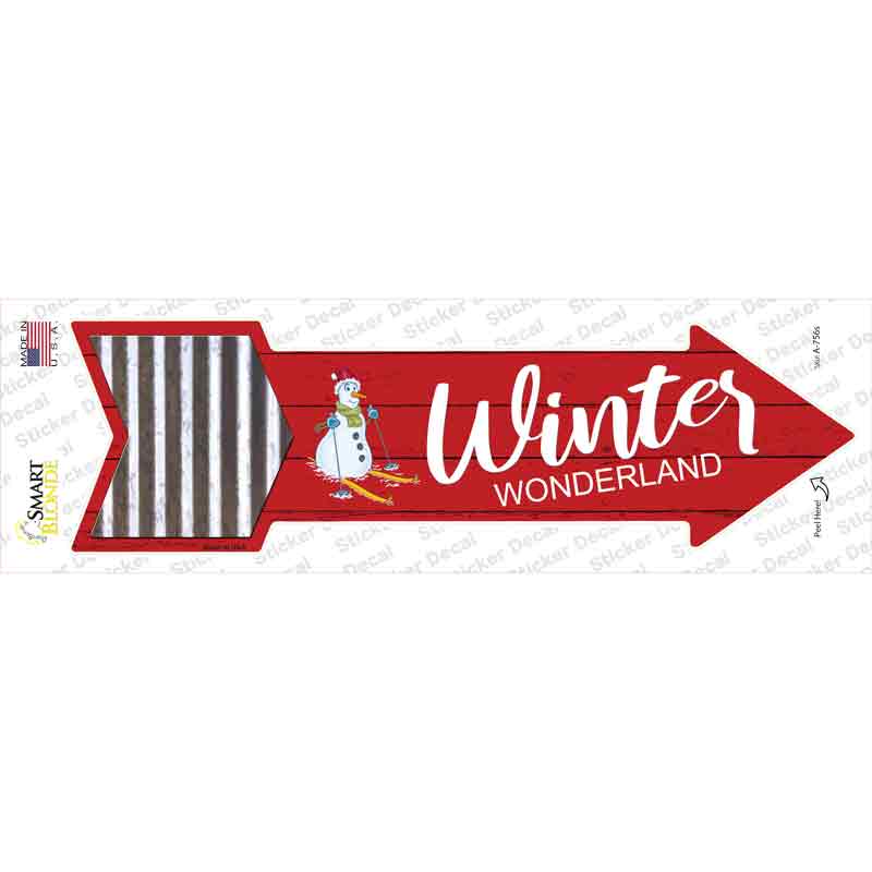 A-756s-M Winter Wonderland Novelty Arrow Sticker Decal - Medium