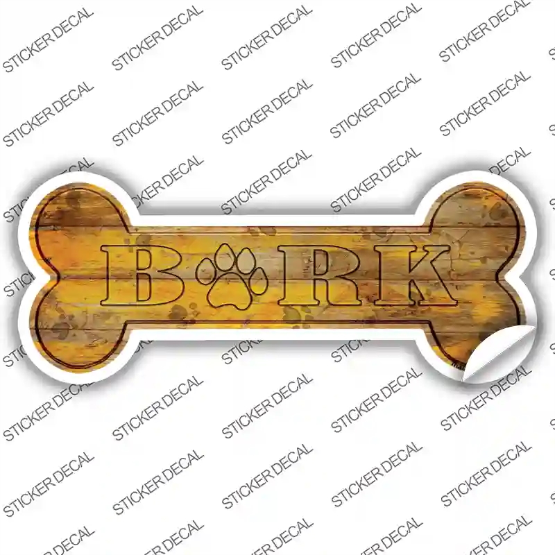 B-016s-L Bark Novelty Bone Sticker Decal - Large