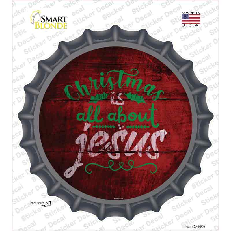 BC-995s-M All About Jesus Novelty Bottle Cap Sticker Decal - Medium