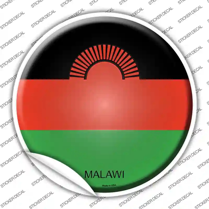 C-340s-L Malawi Country Novelty Circle Sticker Decal - Large