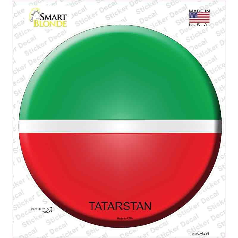 C-439s-M Tatarstan Country Novelty Circle Sticker Decal - Medium