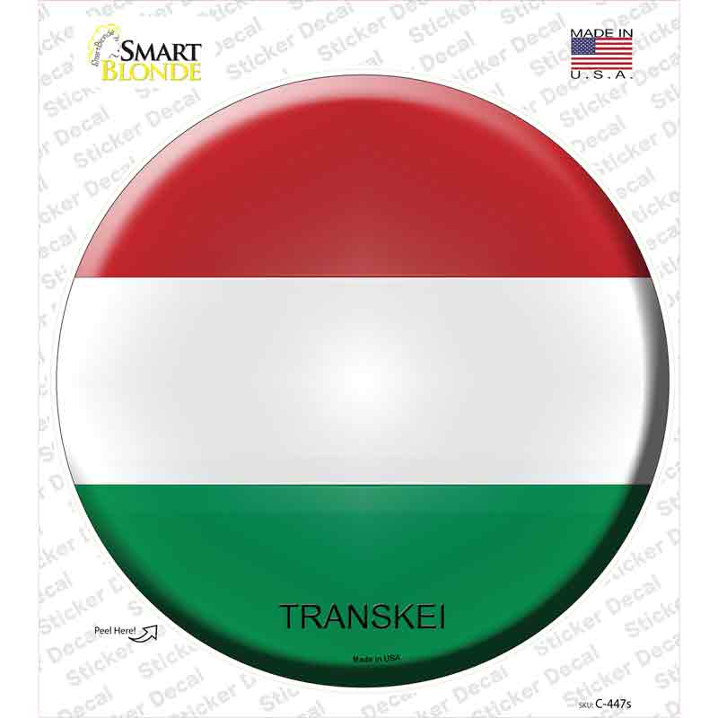 C-447s-M Transkei Country Novelty Circle Sticker Decal - Medium