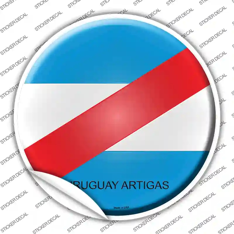 C-466s-S Uruguay Artigas Country Novelty Circle Sticker Decal - Small