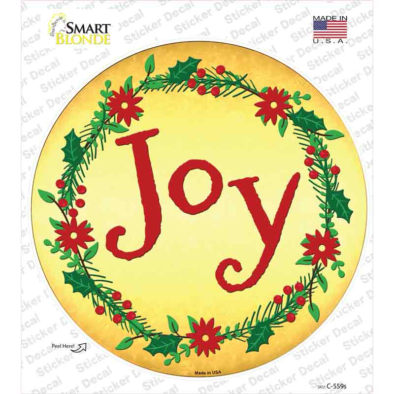 C-559s-M Joy Novelty Circle Sticker Decal - Medium