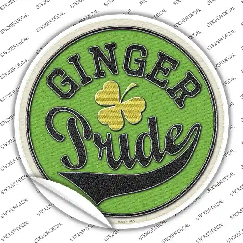 C-834s-S Ginger Pride Novelty Circle Sticker Decal - Small