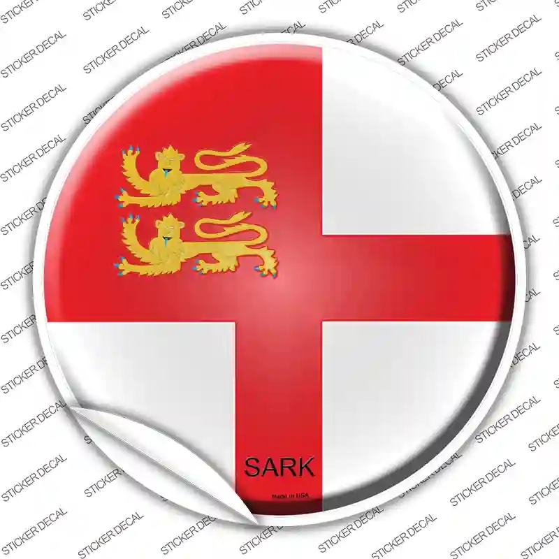 C-403s-XL Sark Country Novelty Circle Sticker Decal - Extra Large